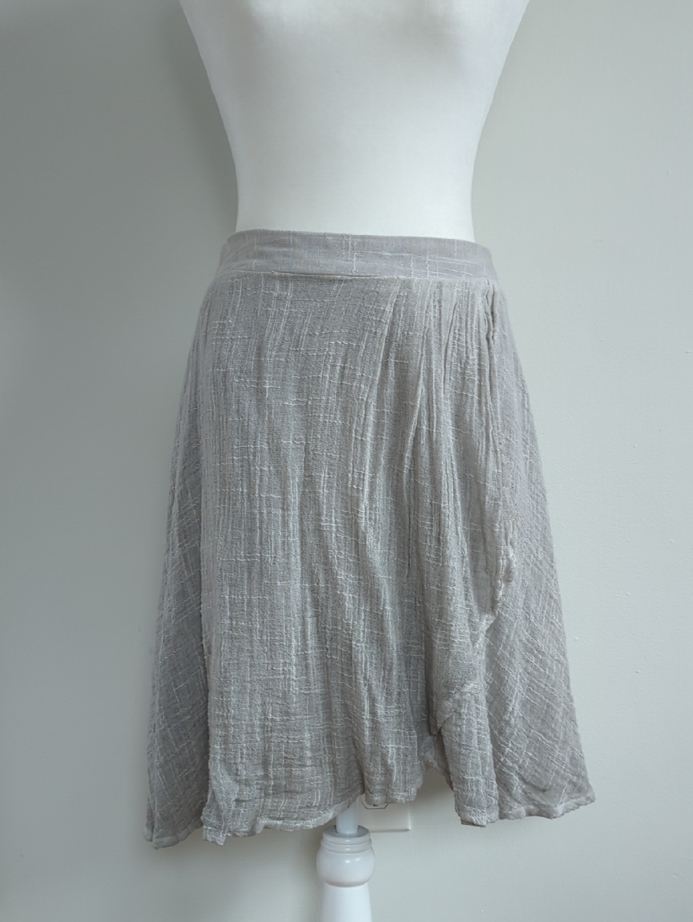 Light Gray Anthroplogie Tina Jo Lined Gauzy Skirt